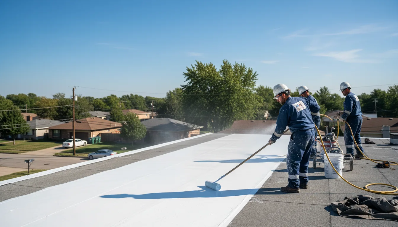 Commercial roof coating in Byers, KS near me